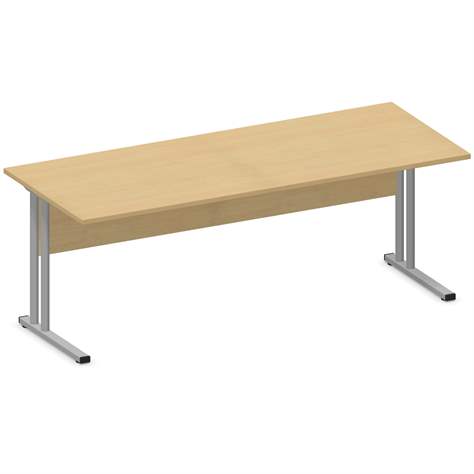 Büro-Schreibtisch, C-Fuß Gestell, Farbe Ahorn, B x T: 2000 x 800 mm - Nowy Styl Group