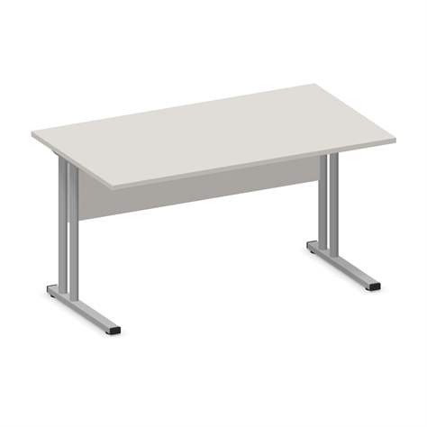 Büro-Schreibtisch, C-Fuß Gestell, Farbe Lichtgrau, B x T: 1400 x 800 mm - Nowy Styl Group