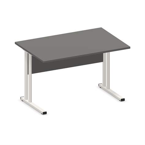 Büro-Schreibtisch, C-Fuß Gestell, weiß, Farbe Dunkelgrau, B x T: 1200 x 800 mm - Nowy Styl Group