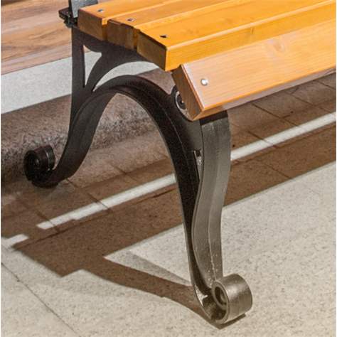 Parkbank Milano, Gussgestell mit Massivholzleisten Farbton Palisander, Länge 1,7 m - Bild7