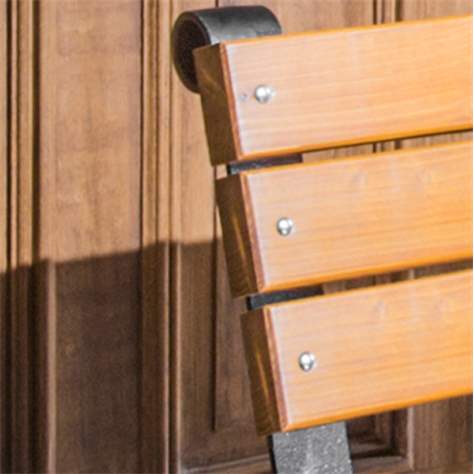 Parkbank Milano, Gussgestell mit Massivholzleisten Farbton Palisander, Länge 1,7 m - Bild8