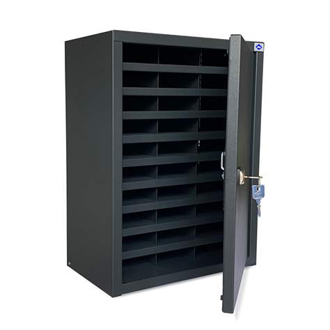 Dulap pentru telefoane mobil, 30 compartimente, ÎxLxA: 465x350x200 mm, culoare antracit RAL7021