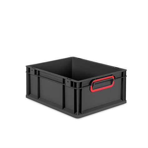 Eurobox CYCLE, 400x300x170 mm,  Farbe anthrazit-rot