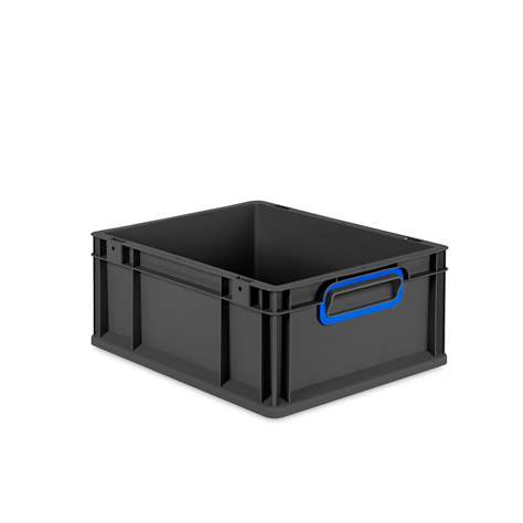 Eurobox CYCLE, 400x300x170 mm, Farbe anthrazit-blau