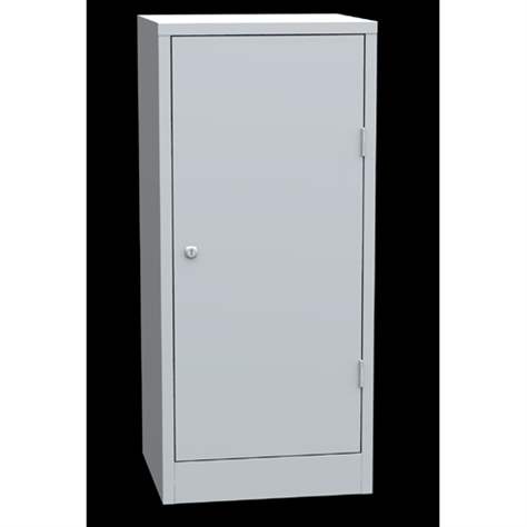 Dulap atelier, structură ușoară și joasă - mobilier oragnizator metalic, HxLxl: 1000x450x400 mm, 1 sertar, 3 polițe, gri RAL7035/ RAL7035 - Kovos Verneřice - imagine2