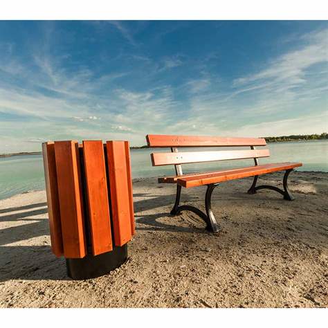 Abfallsammler Aten, Stahlgestell mit Massivholzleisten Farbton Mahagoni, Volumen 30 L - Bild6