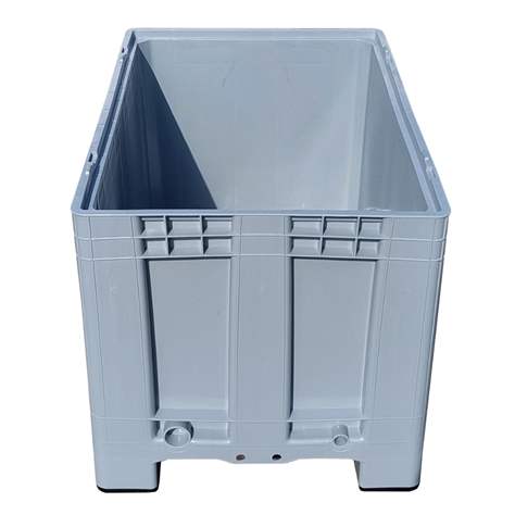 BigBox aus Polyethylen, Vollwand, 1200 x 800 x 805 mm, mit Füssen, Farbe grau - Bild2