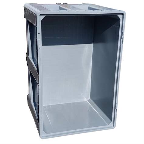 BigBox aus Polyethylen, Vollwand, 1200 x 800 x 805 mm, mit Füssen, Farbe grau - Bild3