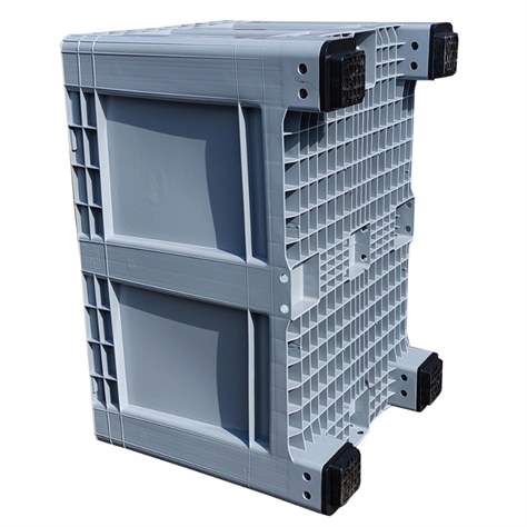 BigBox aus Polyethylen, Vollwand, 1200 x 800 x 805 mm, mit Füssen, Farbe grau - Bild4