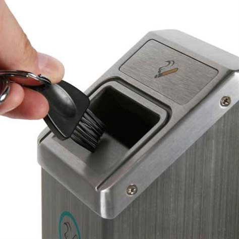 Wandascher aus Aluminium, rund und schräg, Höhe 480 mm - Bild2