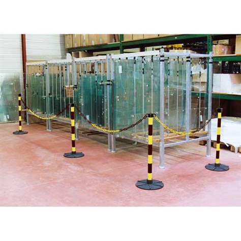 Absperr-Kunststoffkette 6 mm, Farbe Gelb/Schwarz, Länge 25 m - Bild2