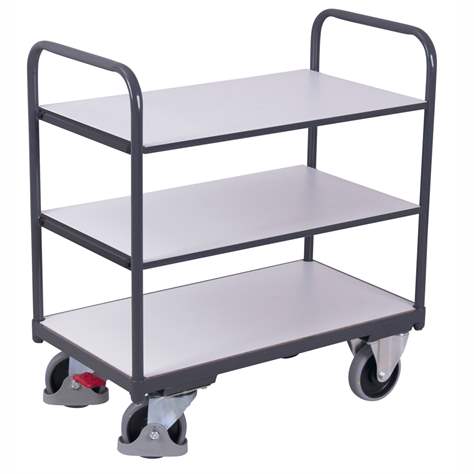 ESD - Etagenwagen VARIOfit, 3 Etagen, 1000 x 600 mm. Tragfähigkeit 250 kg - Cordes