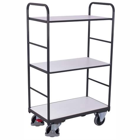 ESD - Etagenwagen VARIOfit, 3 Etagen, 1000 x 700 mm, Höhe 1524 mm, Tragfähigkeit 250 kg - Cordes