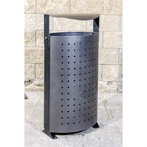 Abfallsammler CITY, Stahlkonstruktion, Volumen 80 l, HxBxT: 1025x510x333 mm - Bild2