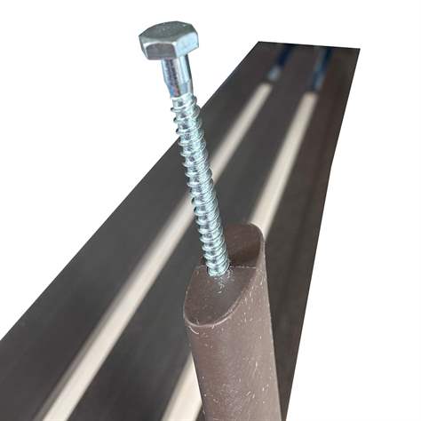 Parkbank ECOCITY, wartungsfrei, mit Kunststoffleisten, Farbe braun, Länge 1,8 m - Bild4