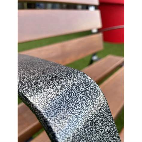 Parkbank CITY, wartungsfrei, mit Kunststoffleisten, Farbe Mahagon, Länge 1,8 m - Bild7