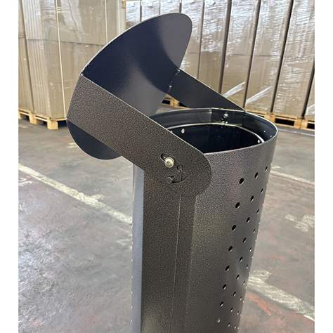 Abfallsammler CITY, Stahlkonstruktion, Volumen 80 l, HxBxT: 1025x510x333 mm - Bild4