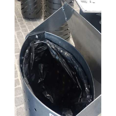 Abfallsammler CITY, Stahlkonstruktion, Volumen 80 l, HxBxT: 1025x510x333 mm - Bild5