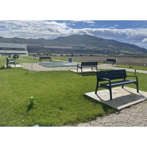 Parkbank SPORTY, wartungsfrei, Kunststoffkonstruktion, Anthrazitfarbe, Länge 1,7 m - Bild2