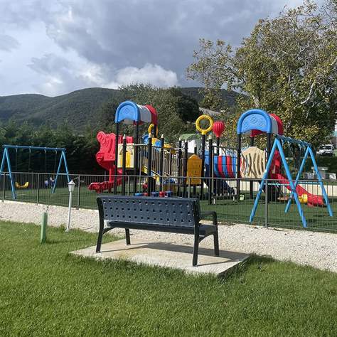 Parkbank SPORTY, wartungsfrei, Kunststoffkonstruktion, Anthrazitfarbe, Länge 1,7 m - Bild7