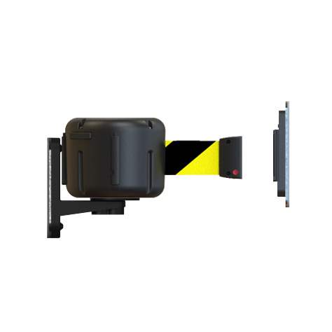 Gurtabsperrung in Kassette, Gurtlänge 10 m, Gurtfarbe Gelb-Schwarz