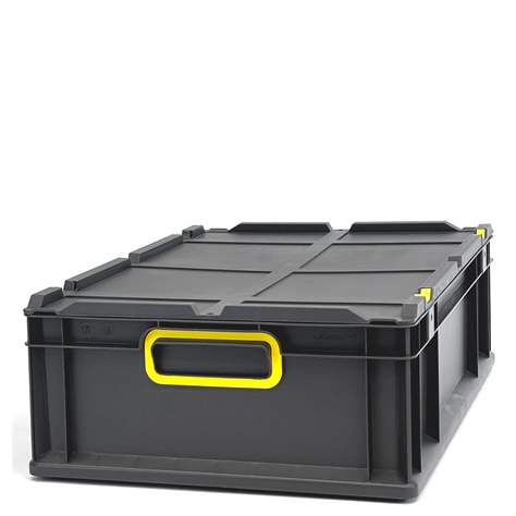 Eurobox CYCLE mit Klappdeckel, 600x400x170 mm, Farbe anthrazit-gelb - Bild7