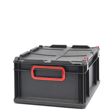 Eurobox CYCLE mit Klappdeckel, 400x300x170 mm,  Farbe anthrazit-rot - Bild7