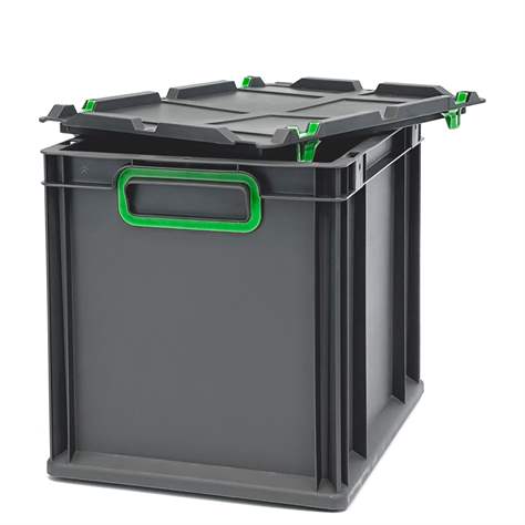 Eurobox CYCLE mit Auflagedeckel, 400x300x320 mm,  Farbe anthrazit-grünn - Bild6
