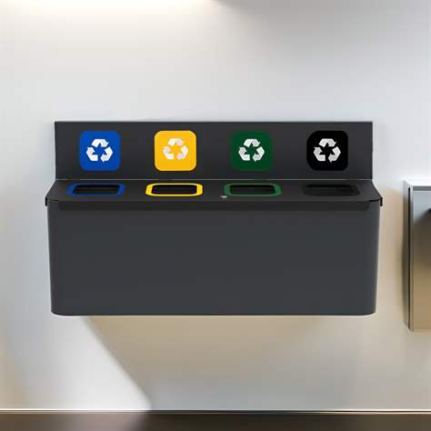 EKO WALL STATION - závěsný koš na tříděný odpad, objem 4 x 35 l - Alda S.A. - obrázek7