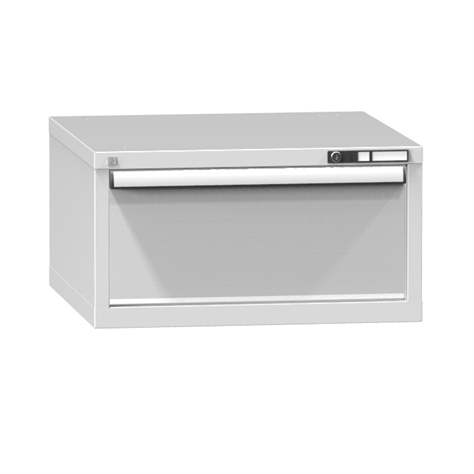 Schubladen-Hängeschrank KOMBI, HxBxT: 390 x 731 x 780 mm, 1 x Schublade, grau RAL7035 - Polak CZ, s.r.o.