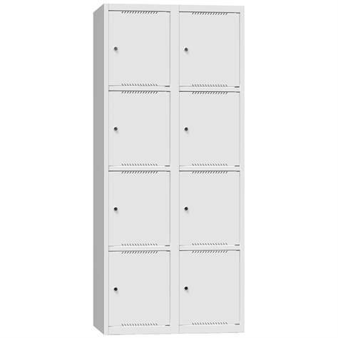 Ladeschrank, 8 Segmente, Zylinderschlösser, HxBxT: 1850x800x500 mm, Farbe Grau RAL7035 - Polak CZ, s.r.o. - Bild5