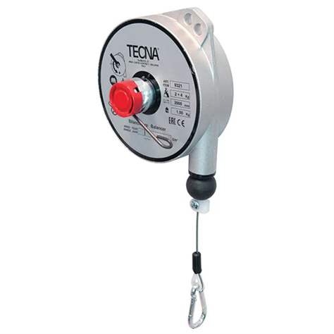 Federzug Tecna 9322, Tragfähigkeit 4 - 6 kg, Edelstahlseil mit Karabinerhaken, Länge 2000 mm