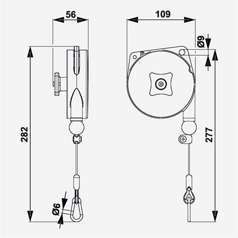 Federzug Tecna 9311, Tragfähigkeit 0,4 - 1,0 kg, Edelstahlseil mit Karabinerhaken, Länge 1600 mm - Bild2