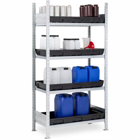 HDPE-Auffangewanne, ohne Rost, für Regale 1000x400 mm, Volumen 21 l - CEMO GmbH - Bild3