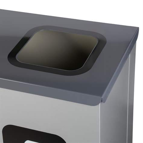 EKO STATION - Sammelstation für Abfalltrennung, Volumen 3 x 60 l, Farbe Grau - Alda S.A. - Bild5