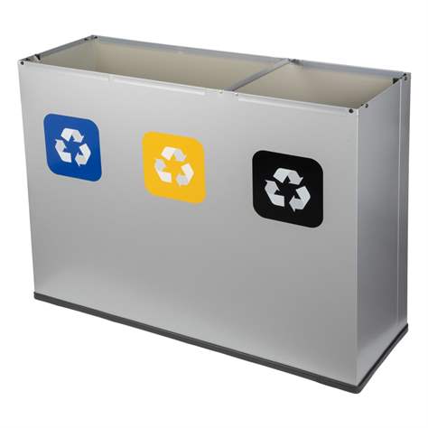 EKO STATION - Sammelstation für Abfalltrennung, Volumen 3 x 60 l, Farbe Grau - Alda S.A. - Bild6