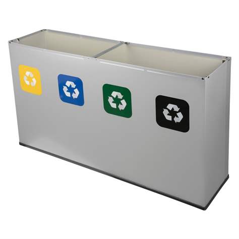 EKO STATION - Sammelstation für Abfalltrennung, Volumen 4 x 60 l, Farbe Grau - Alda S.A. - Bild6