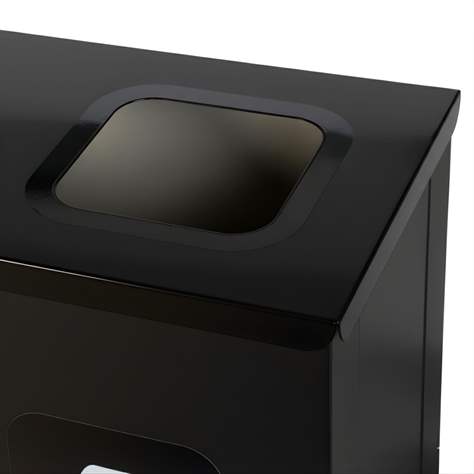 EKO STATION - Sammelstation für Abfalltrennung, Volumen 3 x 60 l, Farbe Schwarz - Alda S.A. - Bild4