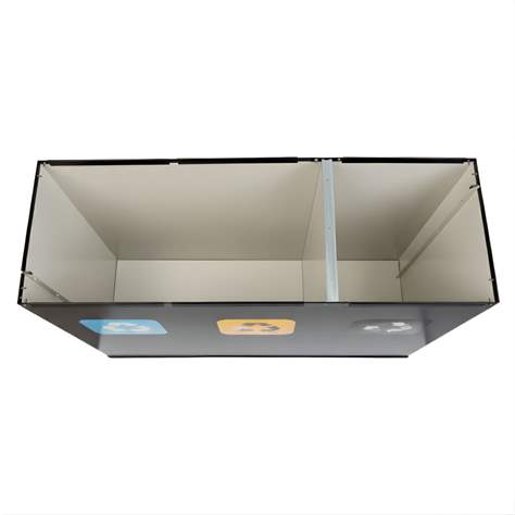 EKO STATION - Sammelstation für Abfalltrennung, Volumen 3 x 60 l, Farbe Schwarz - Alda S.A. - Bild6