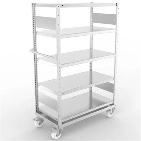 Regalwagen CLIP, 4 Fachböden 1000 x 500 mm, Traglast 100 kg, verzinkt - META Skladovací technika - Bild2