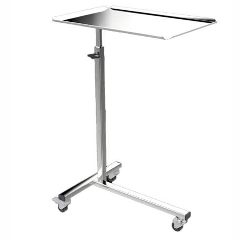 Instrumentenwagen aus Edelstahl, höhenverstellbar von 912 bis 1370 mm, Ladefläche 600 x 400 mm - Malow