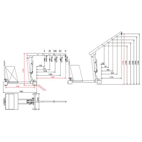 Gegengewichts-Kran, Tragfähigkeit max. 1000 kg - Bild3