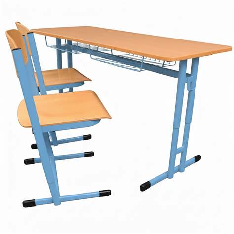 Schulset - Schulbank mit 2 Stühlen für Studenten 119 -176 cm hoch, Modell MIRO - Bild4