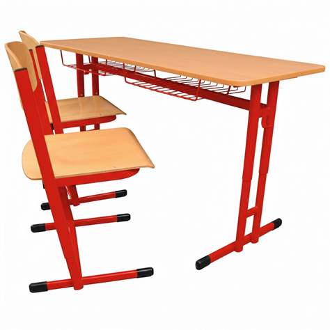 Schulset - Schulbank mit 2 Stühlen für Studenten 119 -176 cm hoch, Modell MIRO - Bild5