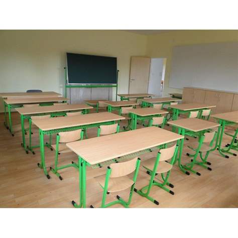 Schulset - Schulbank mit 2 Stühlen für Studenten 119 -176 cm hoch, Modell ADAM - Bild4