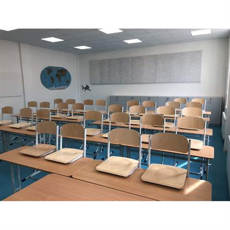 Schulset - Schulbank mit 2 Stühlen für Studenten 119 -176 cm hoch, Modell ADAM - Bild7