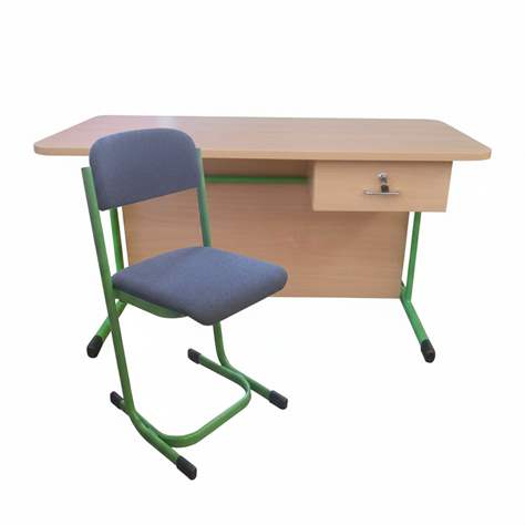 Dozentenset - Lehrertisch mit Stuhl (Set), 1 Schublade, 1300 x 350 x 760 mm