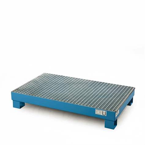 Ocelová záchytná vana (StawaR), s roštem, záchytný objem 74l, dxšxv: 1300x800x205 mm