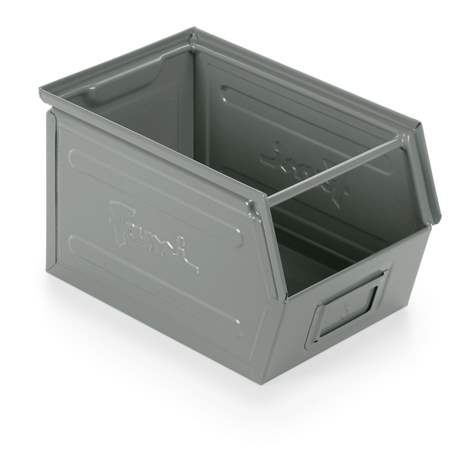 Sichtlagerkasten aus Stahlblech, 350 x 210 x 200 mm, Traglast 80 kg