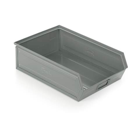 Sichtlagerkasten aus Stahlblech, 500 x 310 x 145 mm, Traglast 20 kg